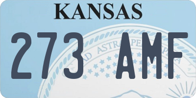 KS license plate 273AMF