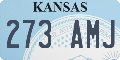 KS license plate 273AMJ