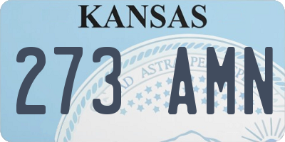 KS license plate 273AMN