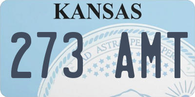 KS license plate 273AMT