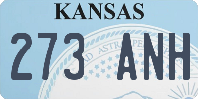 KS license plate 273ANH