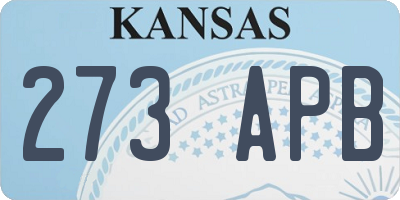 KS license plate 273APB