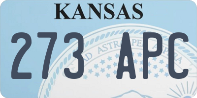 KS license plate 273APC