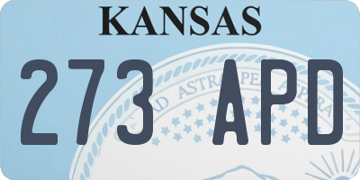 KS license plate 273APD