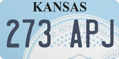 KS license plate 273APJ