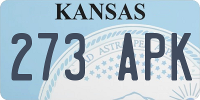 KS license plate 273APK