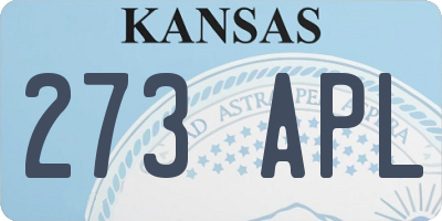 KS license plate 273APL