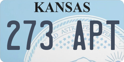 KS license plate 273APT