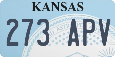 KS license plate 273APV