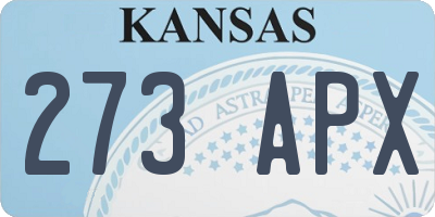 KS license plate 273APX