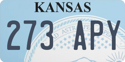 KS license plate 273APY
