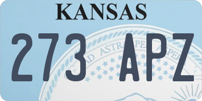 KS license plate 273APZ