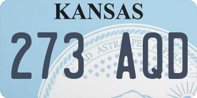 KS license plate 273AQD