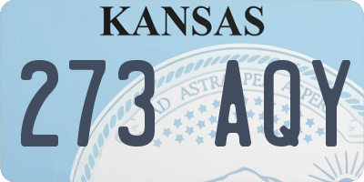 KS license plate 273AQY