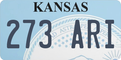 KS license plate 273ARI
