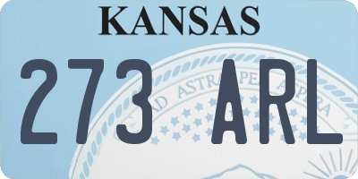 KS license plate 273ARL
