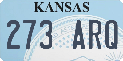 KS license plate 273ARQ