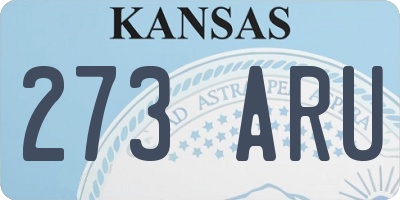 KS license plate 273ARU