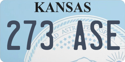 KS license plate 273ASE