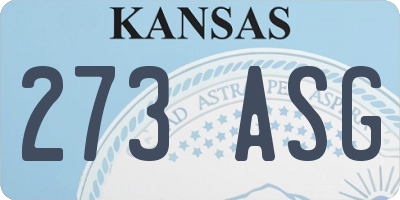 KS license plate 273ASG