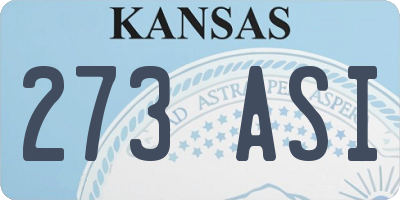 KS license plate 273ASI