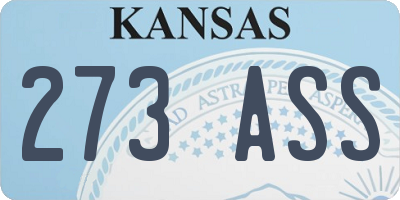 KS license plate 273ASS