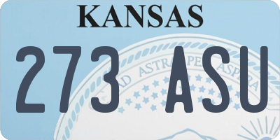 KS license plate 273ASU
