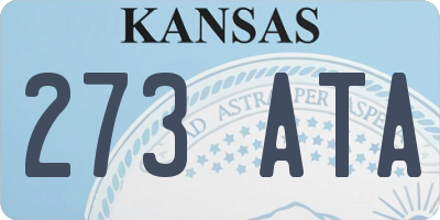 KS license plate 273ATA