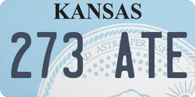 KS license plate 273ATE