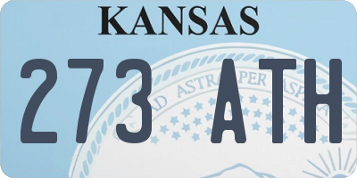 KS license plate 273ATH