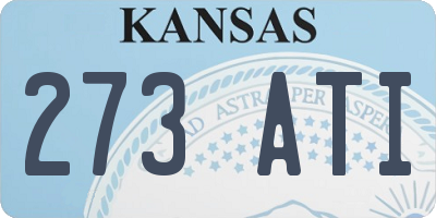 KS license plate 273ATI
