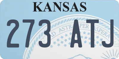KS license plate 273ATJ