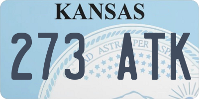 KS license plate 273ATK