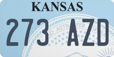 KS license plate 273AZD