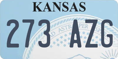 KS license plate 273AZG