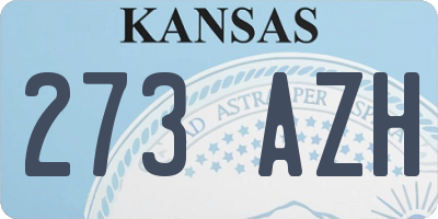 KS license plate 273AZH