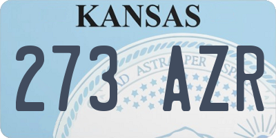 KS license plate 273AZR