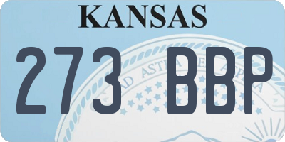 KS license plate 273BBP