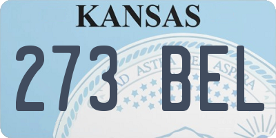 KS license plate 273BEL