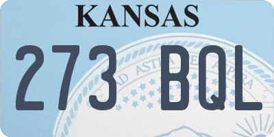 KS license plate 273BQL