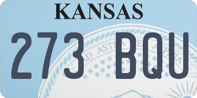KS license plate 273BQU