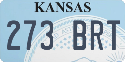 KS license plate 273BRT