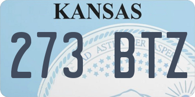 KS license plate 273BTZ