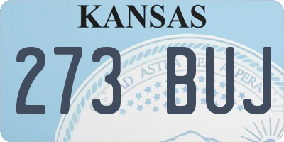 KS license plate 273BUJ