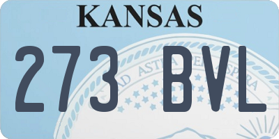 KS license plate 273BVL