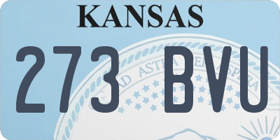KS license plate 273BVU