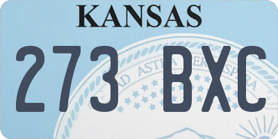 KS license plate 273BXC