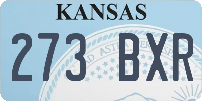 KS license plate 273BXR