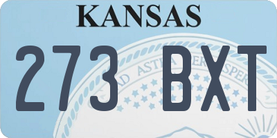 KS license plate 273BXT