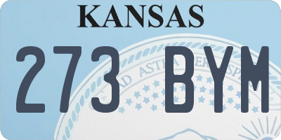 KS license plate 273BYM